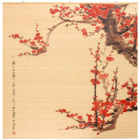 Red Barrel Studio Bamboo Window Shade Blind - Cherry Blossom 72" W