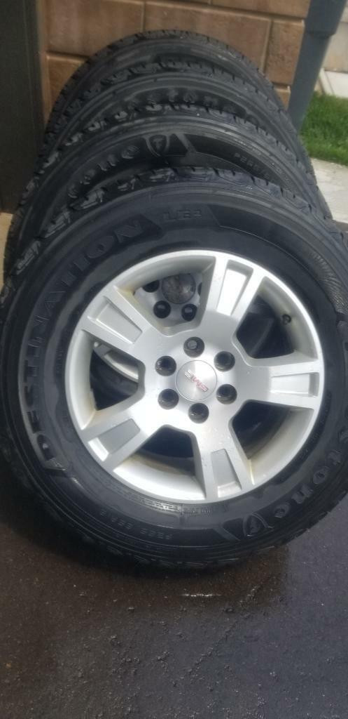 2016   GMC ACADIA  18 INCH    ALLOY WHEELS WITH FIRESTONE   HIGH  PERFORMANCE      265 / 65 / 18  ALL SEASON       TIRES in Tires & Rims in Ontario