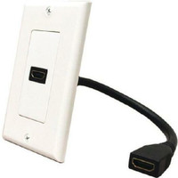 Single HDMI 1.4 Wallplate with Extension Flex - High Speed with Ethernet - White