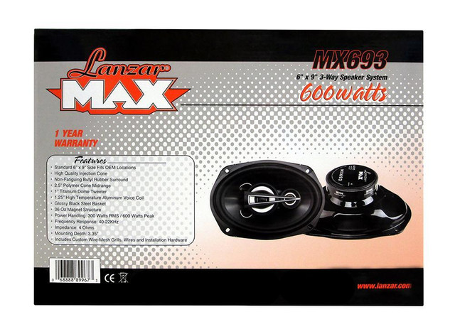Lanzar® MX693 3 Way Triaxial 6x9 Car Speakers in Audio & GPS - Image 4