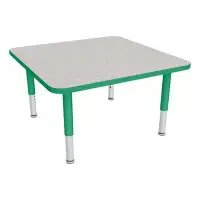 Sprogs Preschool Adjustable Height Square Activity Table with Casters