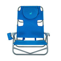 Ostrich Ostrich On Your Back Lawn Chair & Ladies Comfort On Your Back Beach Chair, Blue