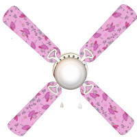 Zoomie Kids 52" Souders 5 - Blade Flush Mount Ceiling Fan with Pull Chain and Light Kit Included