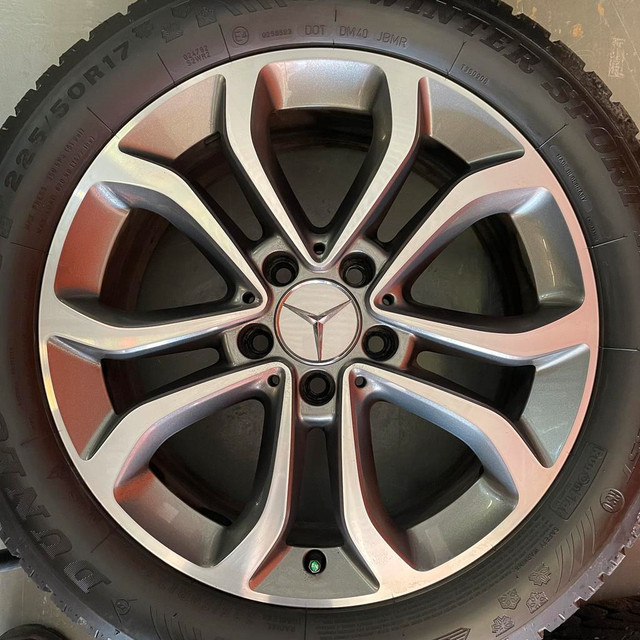 225/50/17 Dunlop winter runflat 7/32 + mags 17 pouces 5x112 mercedes original in Tires & Rims in Laval / North Shore - Image 3