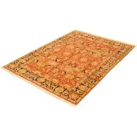 ECARPETGALLERY One-of-a-Kind Hand-Knotted New Age Pako Persian Red/Beige 6' x 8'9" Wool Area Rug