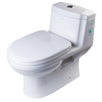 EAGO TB222 Dual Ultra Low Flush Eco-Friendly Toilet, White in One-Piece Toilets.  WaterSense certified and cUPC approved