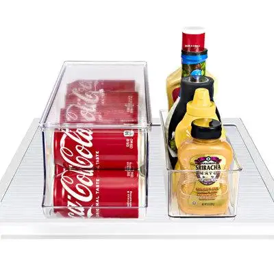 The Sorbus Drink Organizer Set includes a lidded can organizer and a bottle and condiment organizer....
