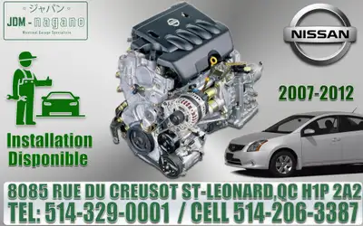Nissan Sentra 2007 2008 2009 2010 2011 2012 Moteur 2.0 MR20DE Engine, Sentra 2.0 Motor