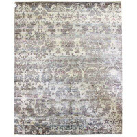 Landry & Arcari Rugs and Carpeting One-of-a-Kind 8' x 10' New Age Area Rug in Ivory/Gray/Lavender