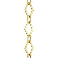 RCH Supply Company Hexagonal Un-Welded Link Plain Solid Brass Chain or Chain Break