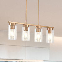Latitude Run® Dyllian 4 - Light Kitchen Island Cylinder Pendant Light Dining Room Ceiling Adjustable