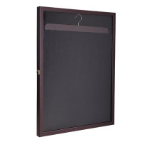 Toeasliving Jersey Display Frame Case,Box with Hanger,for Basketball,Baseball,Hockey Sport Shirt,Dark Brown