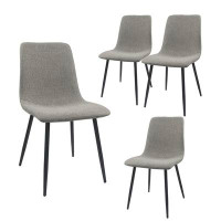 George Oliver Dining Chairs Set Of 4,modern Style Fabric Dining Chairs Set Of 4,comfy Side Chair Set For 4 With Metal Le