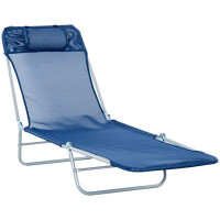 Ebern Designs Folding Chaise Lounge Pool Chair