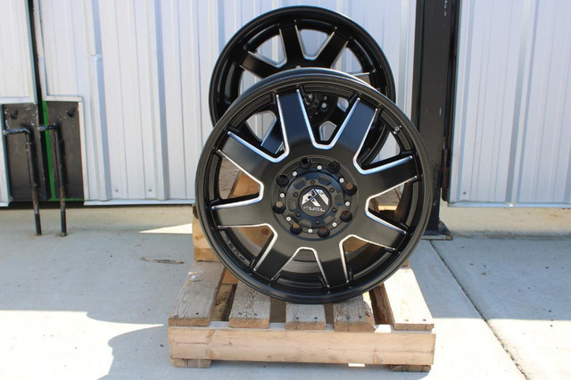 17x6.5 Fuel Maverick D538 Matte Black And Milled Dually Wheels in Tires & Rims in Alberta - Image 3