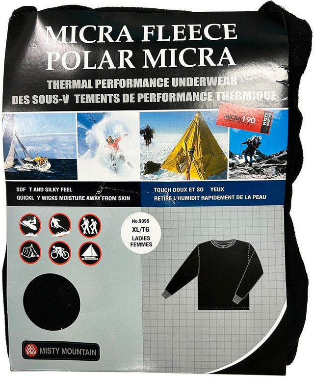 Ideal for Active Women -- MISTY MOUNTAIN MIRCA FLEECE WOMENS LONG UNDERWEAR -- with Stay Dry design tecnhnology in Women's - Tops & Outerwear - Image 2