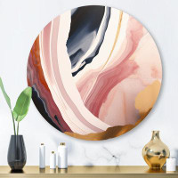 Mercer41 Pink And Blue Transcendent Beauty In Marble Art I - Abstract Marble Metal Wall Décor