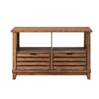 Red Barrel Studio Console Table Sofa Table For Living Room With 2 Cabinets And 2 Shelf,Brown