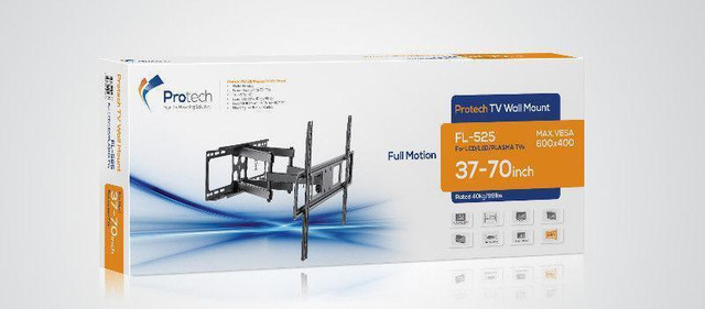 ARTICULATING SWIVEL FULL MOTION TV WALL MOUNT SUPPORTS 37 INCH-70 INCH CURVED / FLAT TV HOLDS 40 KG (88 LB) $54.99 in TV Tables & Entertainment Units in City of Toronto