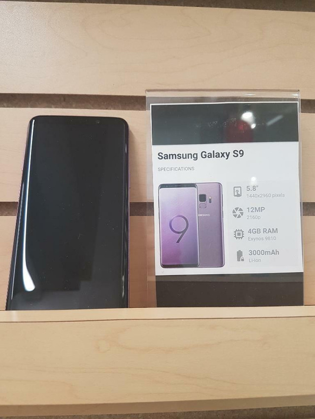 Spring SALE!!! UNLOCKED Samsung Galaxy S9  New Charger 1 YEAR Warranty!!! in Cell Phones