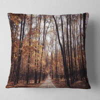 East Urban Home Forest Road in Autumn Golden Pillow