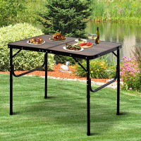 Outsunny Portable Folding Picnic Table for Outdoor Camping, BBQ, Aluminum