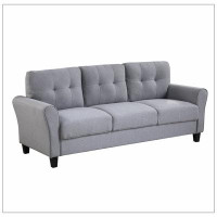 Winston Porter Modern Living Room Sofa Linen Upholstered Couch Furniture For Home Or Office