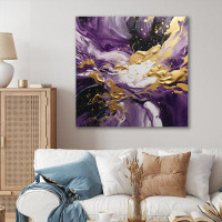 Mercer41 Purple And Gold Liquid Magic IV - Abstract Wall Art Prints