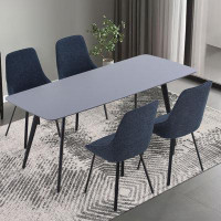 George Oliver 62.4" Ceramic Tile Dining Table And 6 Chairs (Set Of 7)
