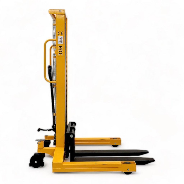 HOC SYCW118 HYDRAULIC WIDE LEG PALLET STACKER FORKLIFT 2204 LB + 118 INCH HEIGHT CAPACITY + FREE SHIPPING in Power Tools