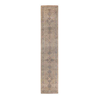 The Twillery Co. One-of-a-Kind Hayner Hand-Knotted 2'7" x 13'8" Runner Wool Area Rug in Brown