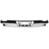 Bumper Face Bar Rear Chevrolet Silverado 1500 2014-2018 Chrome With Corner Step/Sensor , GM1102557