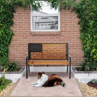 Winston Porter Metal/Manufacture Wood Outdoor Bench Garden Bench Park Bench