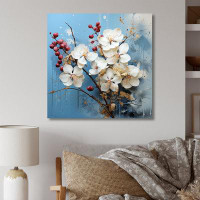 Winston Porter Orchids And Berry Minimalism Harmony Blooms On Canvas Print