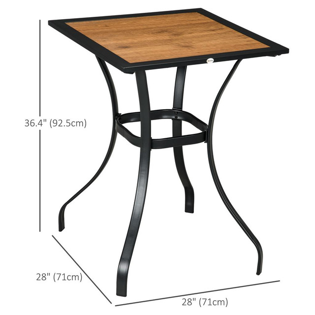 Garden Bar Table 28" x 28" x 36.4" Brown in Other Tables - Image 3