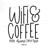 Trinx WIFI and Coffee - Toile tendue, art textuel
