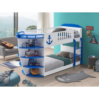 Isabelle & Max™ Alleyton Twin over Twin Standard Bunk Bed with Bookcase by Isabelle & Max™