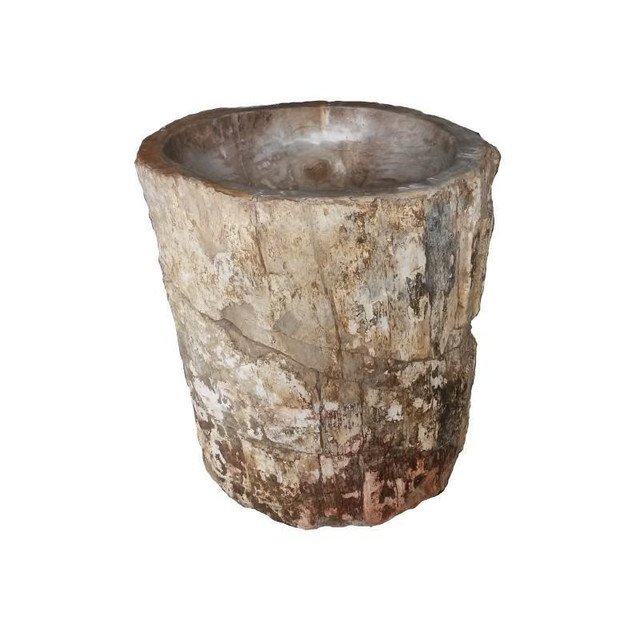 12-19 Petrified Wood - Natural Stone Pedestal Sink 35.5 Height in Plumbing, Sinks, Toilets & Showers - Image 2