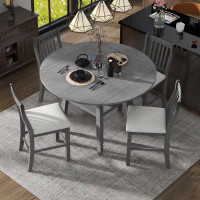 Alcott Hill 5-Piece Counter Height Dining Table Set with Leaves