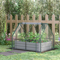 Garden Bed with Greenhouse 50" x 37.4" x 36.2" Clear