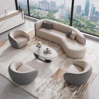 Mity Reen Sofa Lounge Area Combination Reception Arc Office Faux Leather Reception Set