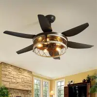 17 Stories Deboise 52'' Ceiling Fan with Remote