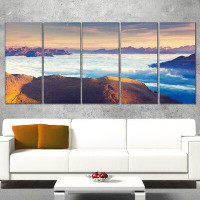 Design Art Val Gardena Valley Panorama 5 Piece Photographic Print on Wrapped Canvas Set