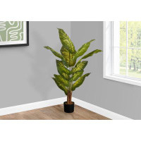 Primrue Artificial Plant, 47" Tall, Indoor, Faux, Fake, Floor, Greenery, Potted, Decorative, Green Leaves