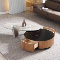 LORENZO High-end light luxury living room home Italian shaped coffee table