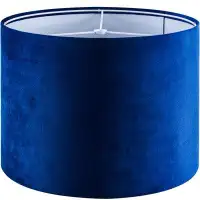 Mercer41 10''H X 13''W Dark Blue Velvet Drum Lamp Shades for Table & Floor Lamp