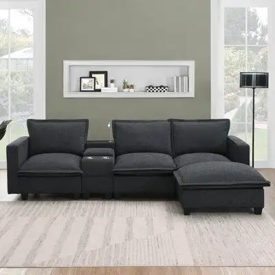 Ebern Designs 5 - Piece Upholstered Sectional