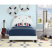 Zoomie Kids Upholstered Platform Bed For Kids, With Slatted Bed Base, No Box Spring Needed