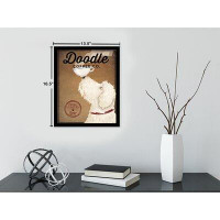 Winston Porter « white labradoodle coffee company » par ryan fowler, affiche rétro encadrée