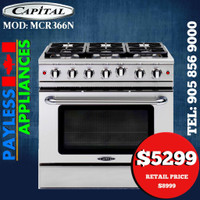 Capital Precision Series MCR366N 36 Pro-Style Natural Gas Range With Convection Stainless Steel Color